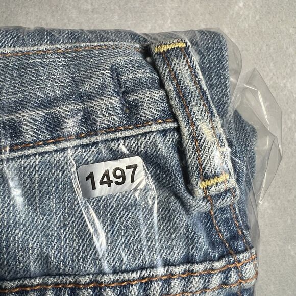 VTG Abercrombie & Fitch Jeans Womens 2S Blue Bootcut Destroyed Medium Wash Denim - Picture 14 of 14